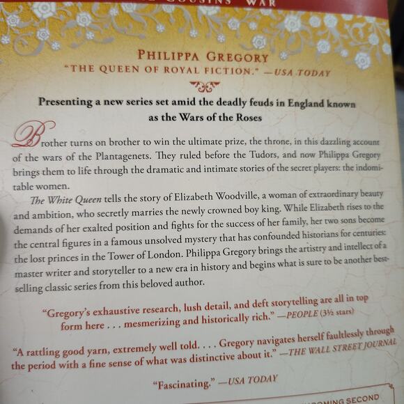 THE WHITE QUEEN Philippa Gregory Trade Paperback Novel 2009 Book - Picture 6 of 11